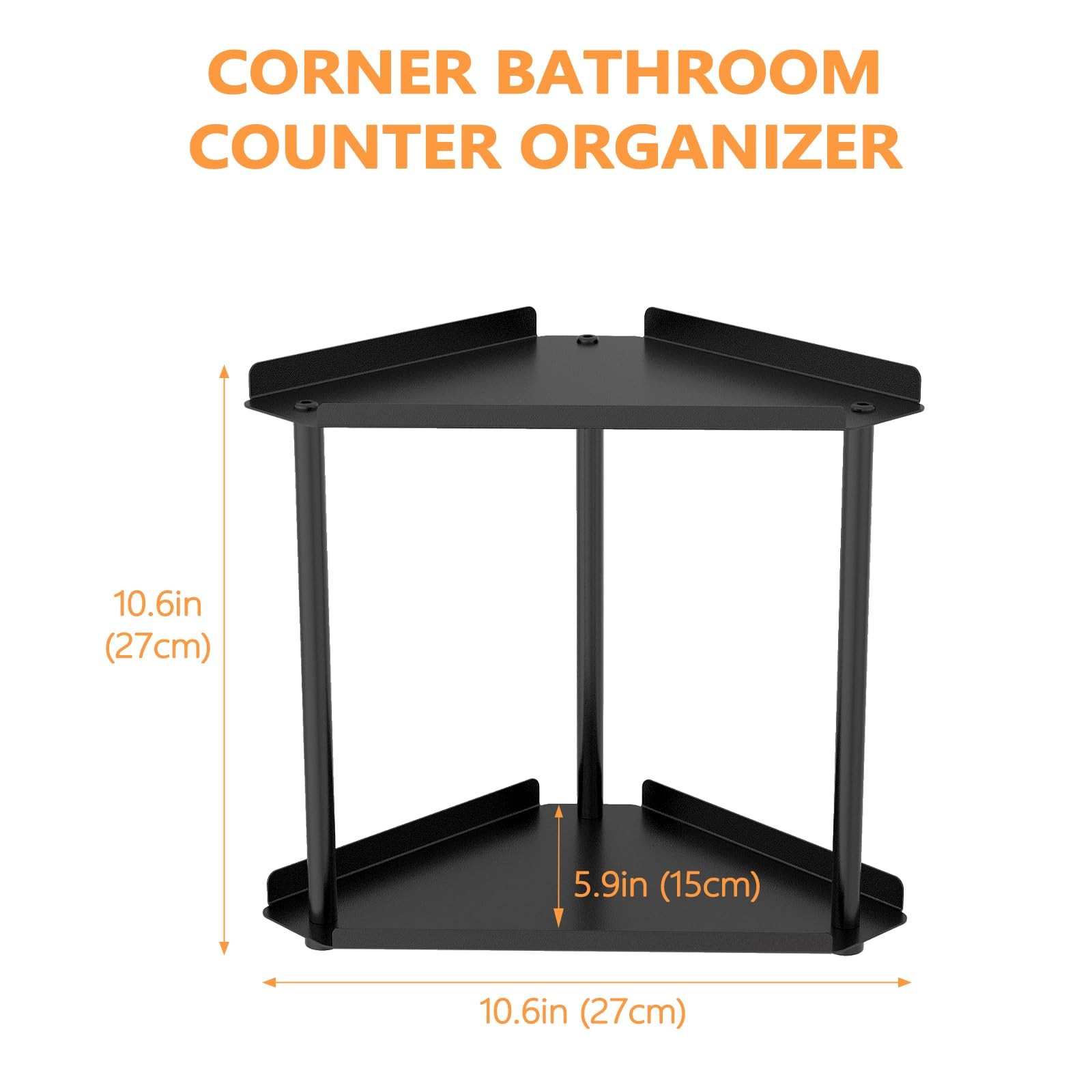 FLE Corner Bathroom Counter Organizer Shelf – Space-Saving Multi-Tier Storage