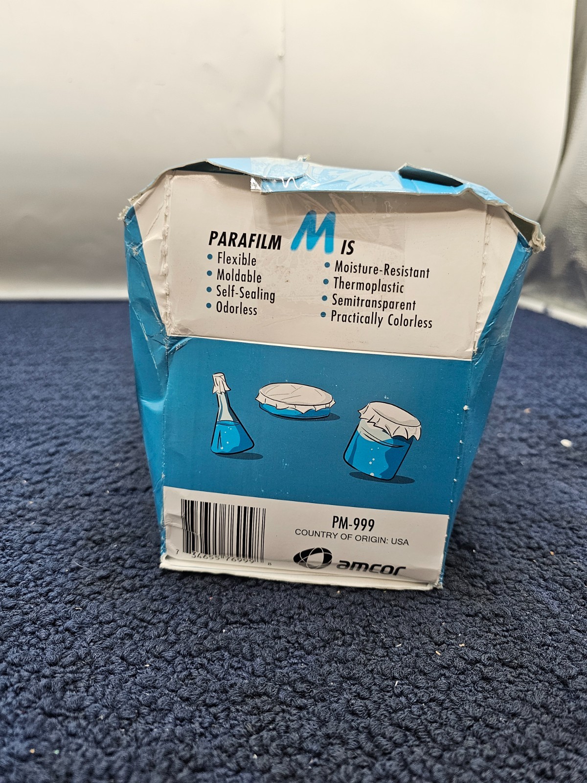 Amcor Parafilm M PM-999 All-Purpose Laboratory Film 4in x 250 feet