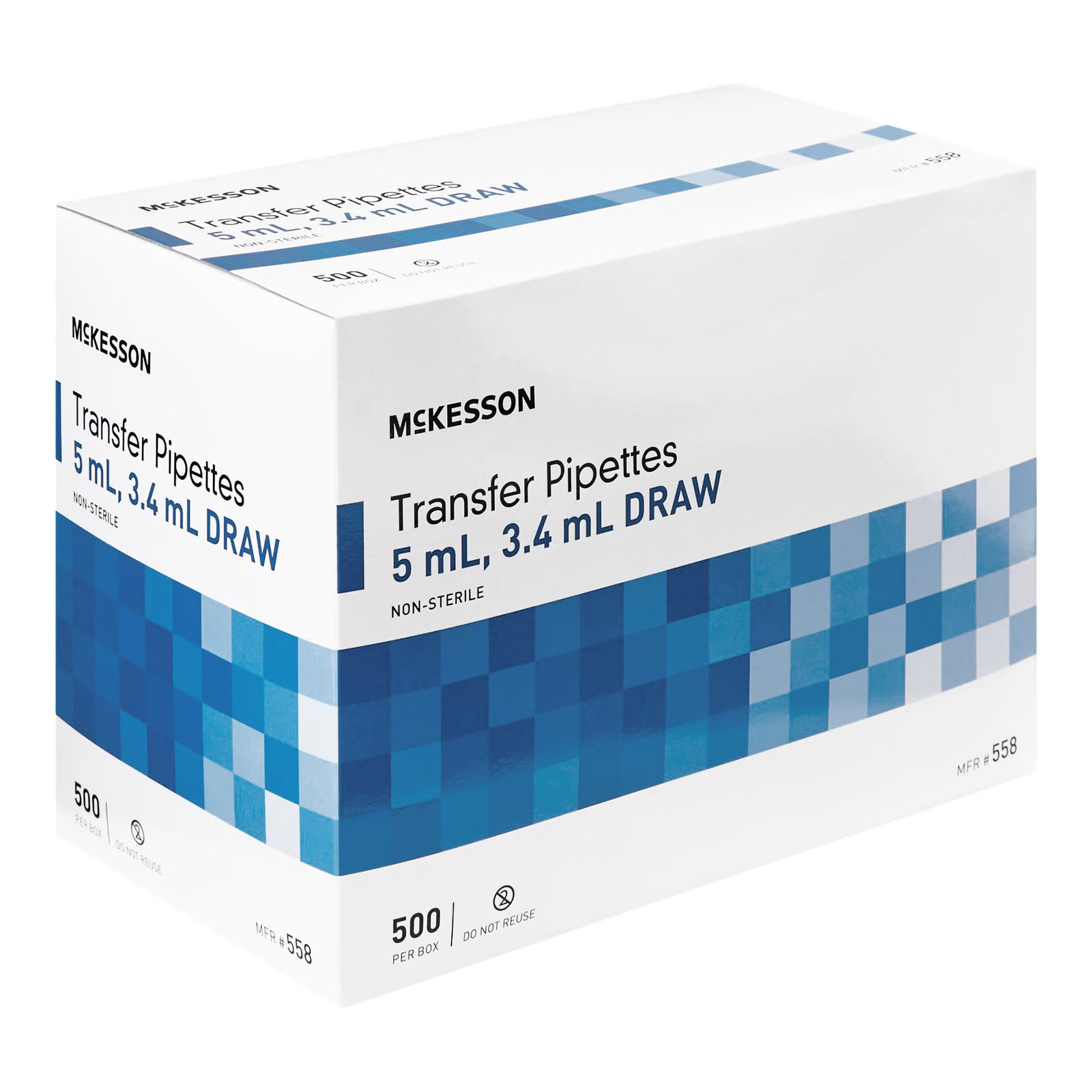 McKesson LDPE Transfer Pipette 5 mL 3.4 mL Draw Volume 500 pcs