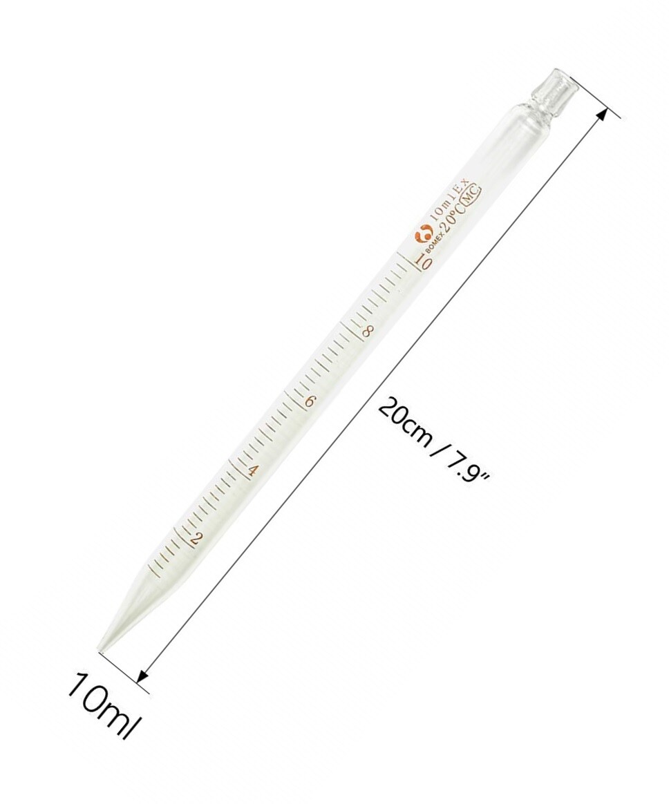 Graduated Medicine Glass Droppers 10ml Transfer Pipet Pipette 8″ with Scale