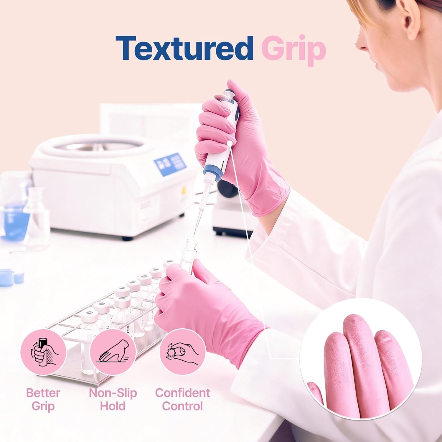 Nitrile Exam Gloves, 4-mil Medical Gloves Disposable Latex Free, Powder Free,…