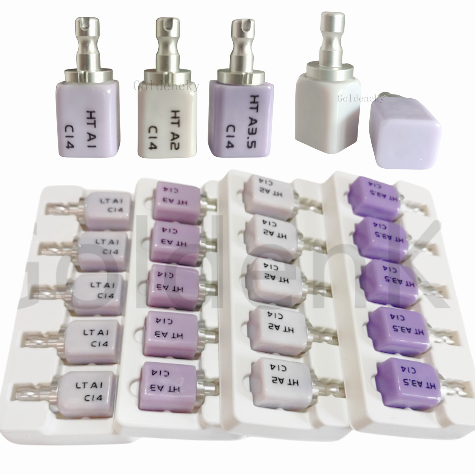 C14 High Transparency Dental Glass Ceramic Lithium Dislicate Blocks Cerec CADCAM