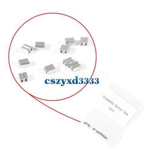 Dental Orthodontic Accessory Crimpable Hook Double Tube Cross Type 10pcs/bag