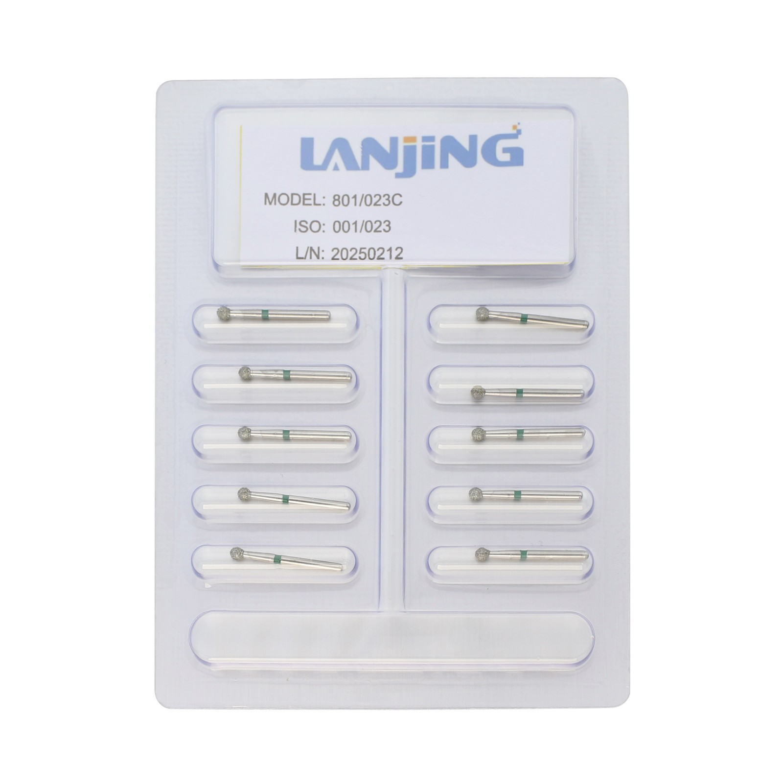 Dental Diamond Burs 801/801L Muti-use FG Round Ball Bur For High Speed Handpiece