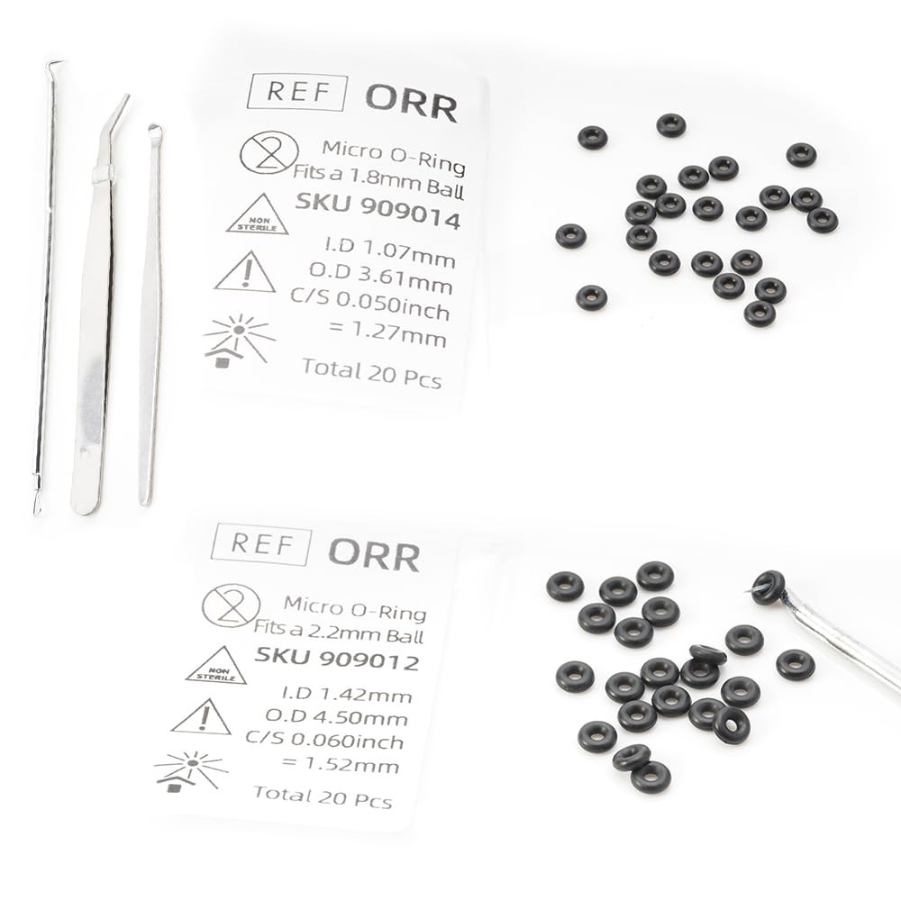 Micro Replacement O Ring Kit, for Sterngold Mini Implant Fits a 2.2mm 1.8mm Ball