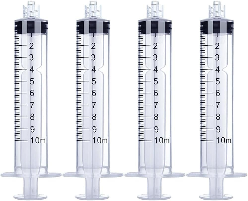 10x 3mL Plastic Syringe Luer Lock Screw Tip End Liquid Animal Fee