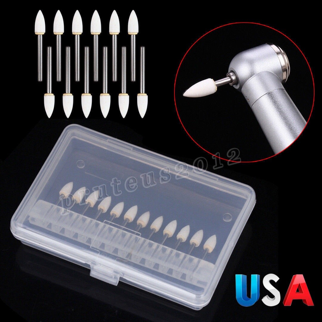 Dura-White Dental White Finishing Stones Flame Cone Shape FG Bur Arkansas USA