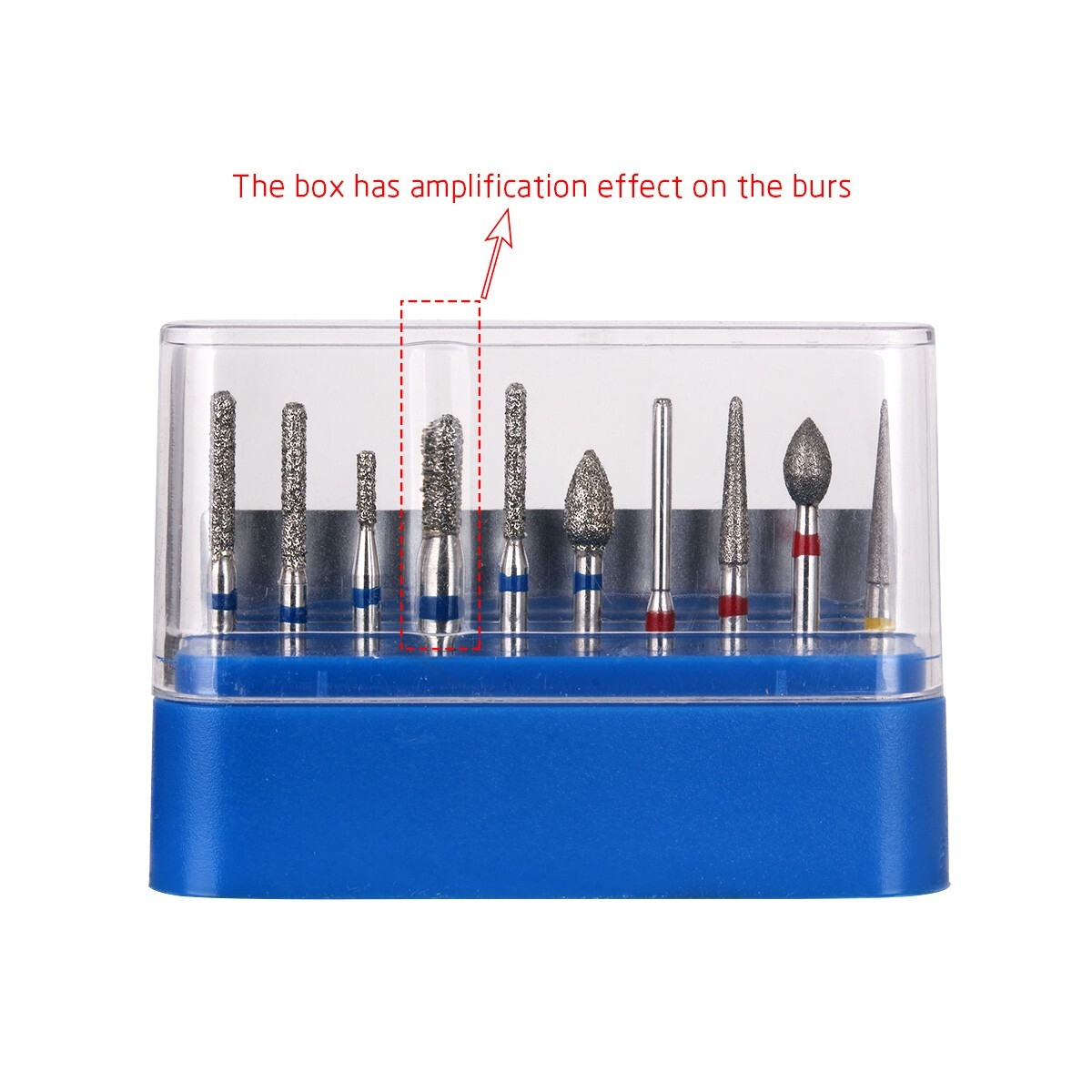 10pcs Dental Diamond Burs High Speed FG-112 Crown Preparation Anterior Teeth Kit