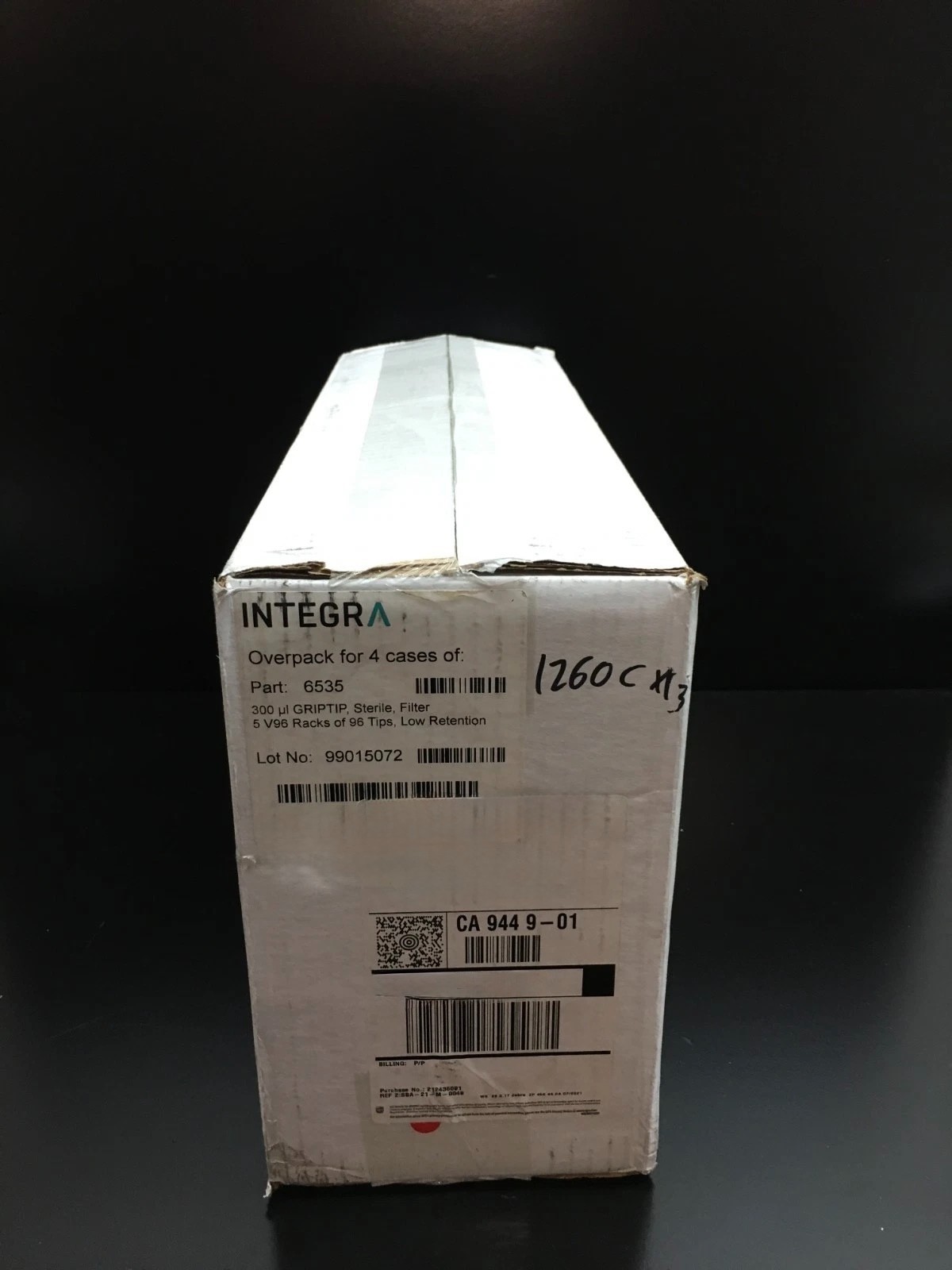 Integra Cat No 6535 Griptip Low Retention Sterile 300uL Pipette Tips Case