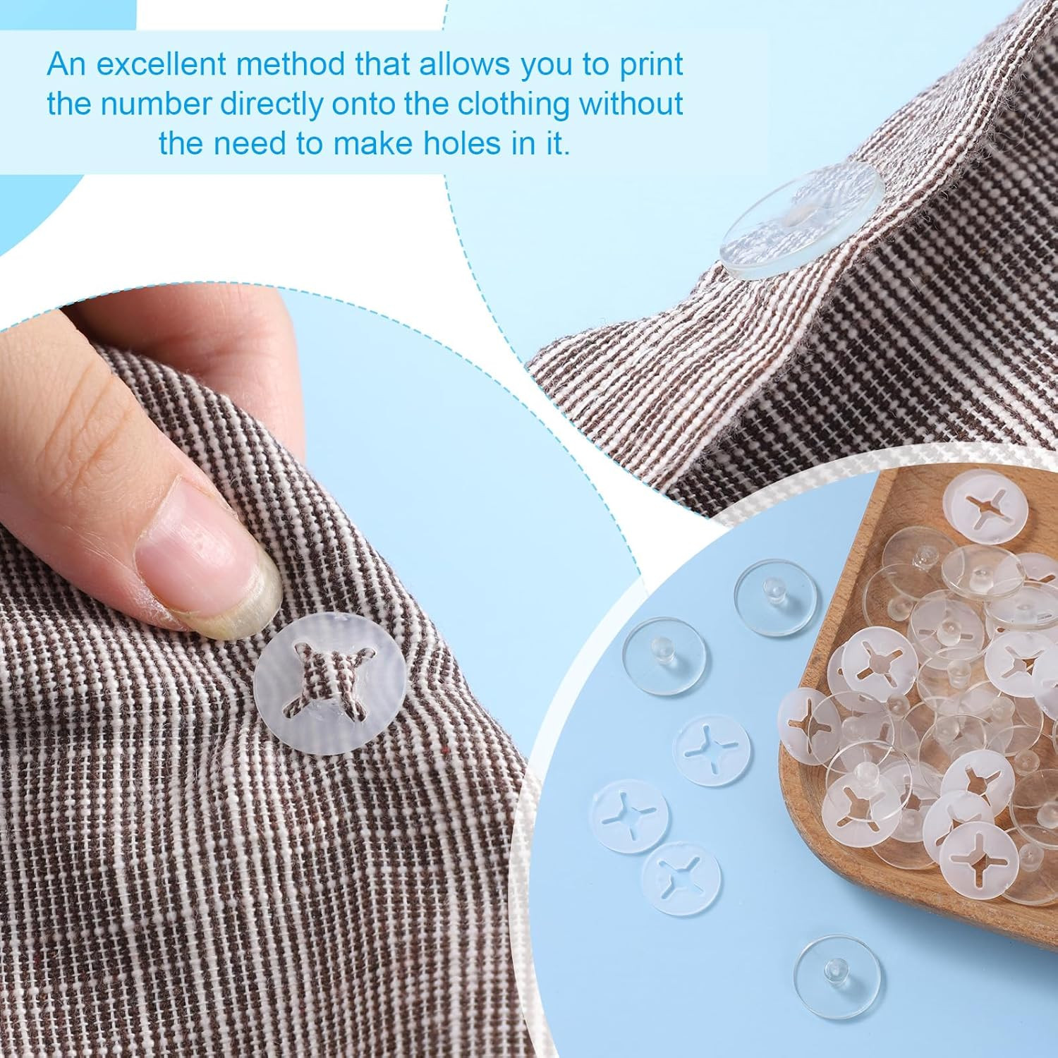 24 PCS Clear Bib Snaps for Runners, Race Number Buckle Fixing System, Triathlon