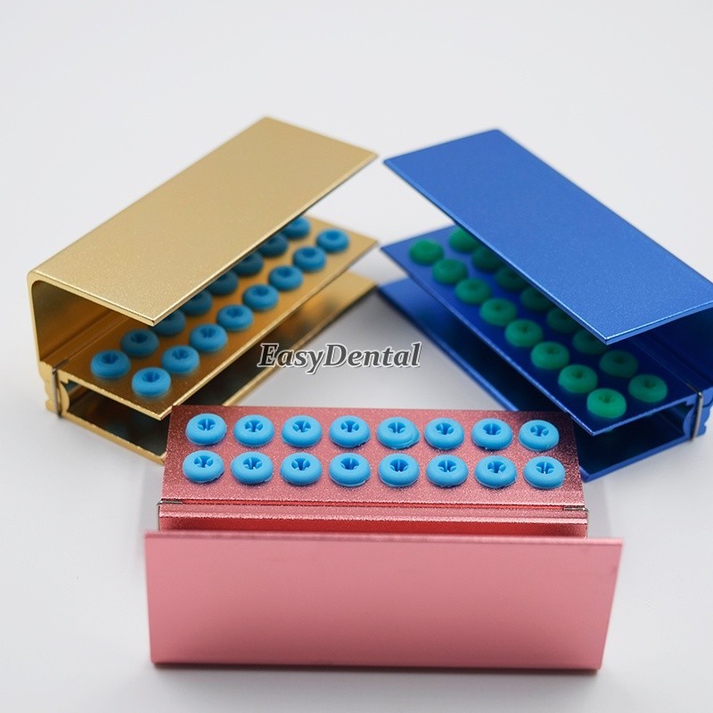 Dental Bur Holder Block Disinfection Box 10/15/16/24/30/56/100/142/152 Holes