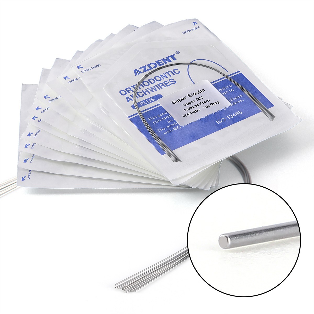 AZDENT PLUS Dental Orthodontic Niti Arch Wire Super Elastic Natural Form Round