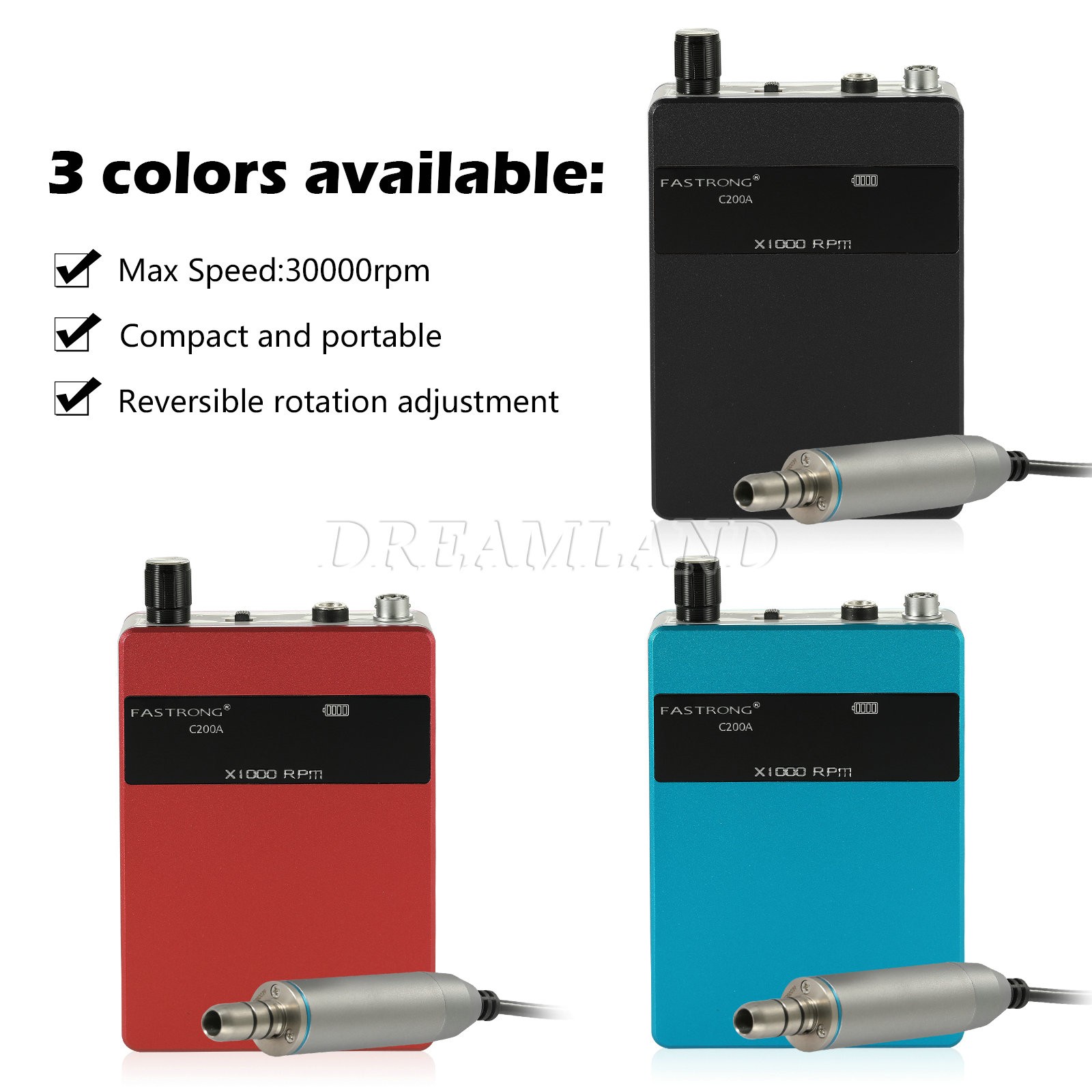 Portable Dental Lab Brushless Micromotor E-Type Grinding Polishing Machine