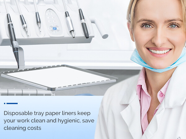 Up to 3000, JMU Disposable Dental Tray Covers Paper Liners, 12.25″x8.5″ Size B