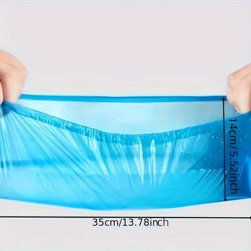 100 Pieces Disposable Plastic Shoe Cover PE Waterproof Shoe Cover for Hotel/Home