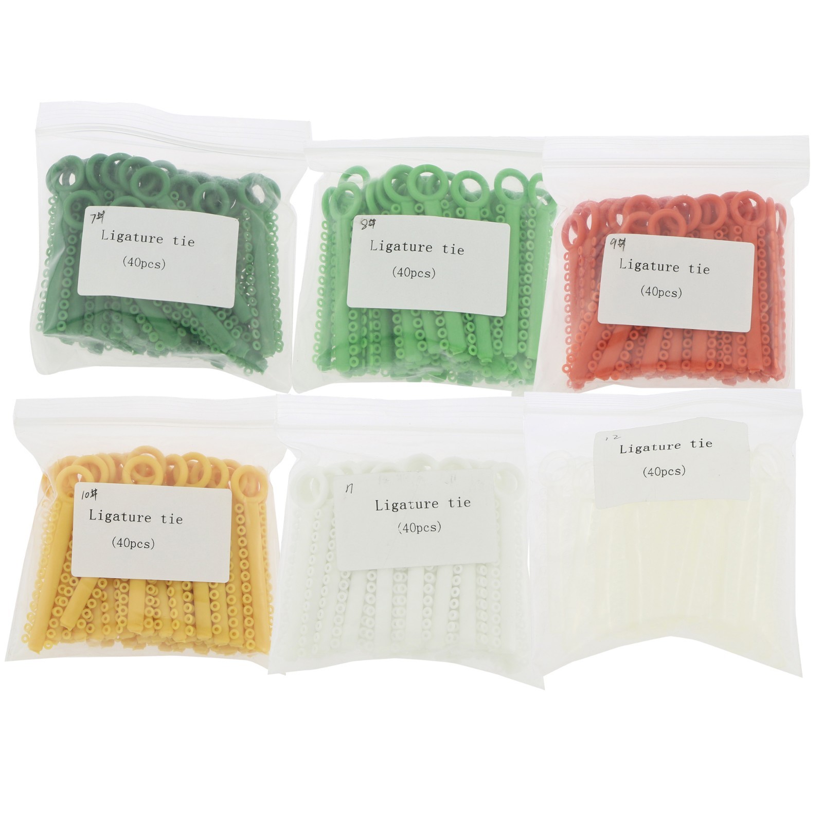 1 Pack 1040 pcs Dental Orthodontic Elastic Ligature Ties Rubber Bands 36 Colors