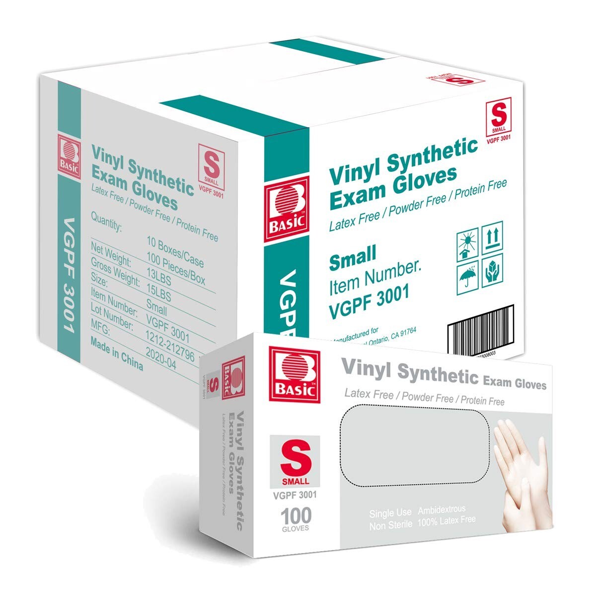 1000 Clear Vinyl Exam Disposable Gloves, Latex-Free & Powder-Free(Size: S-XL)