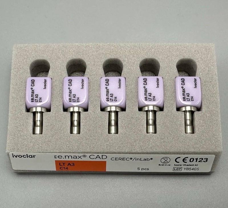 C14 Dental Emax CAD Glass Ceramic Blocks Lithium Disilicate LT HT A1 A2 A3