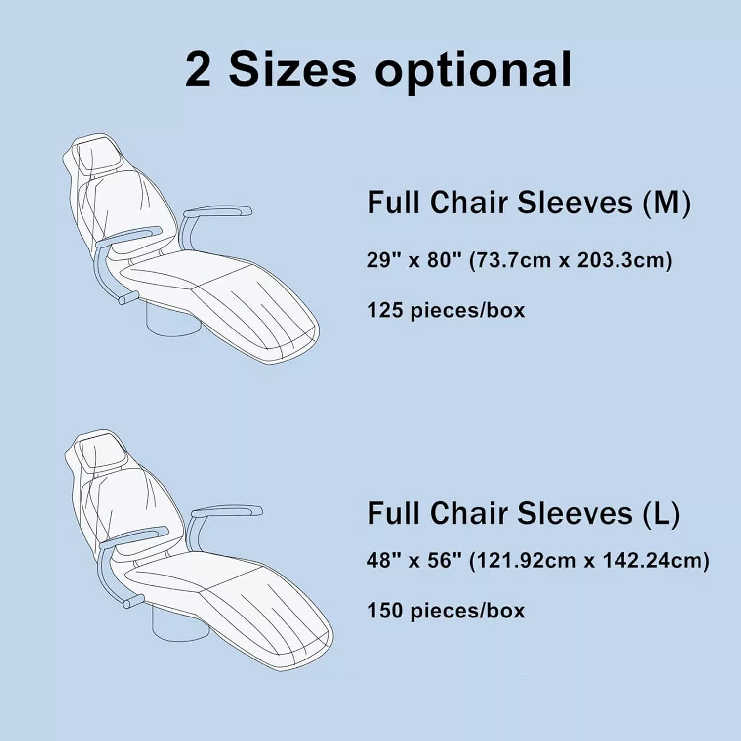 Durable Dental Unit Half/Full Chair Sleeves Disposable PE Cover Soft Clear