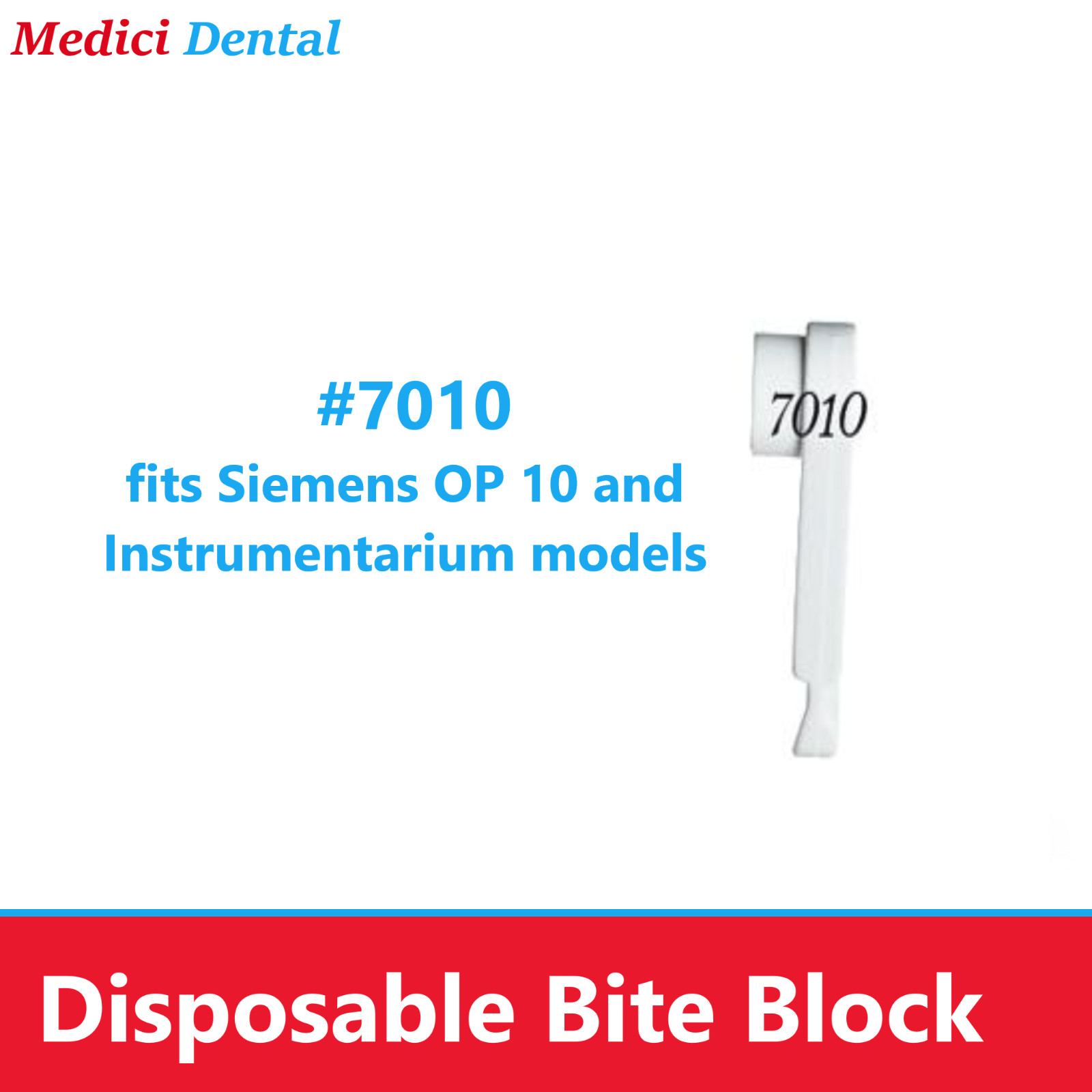 Dental X-Ray Bite blocks 7010 For Siemens OP 10, Instrumentarium, 100/Bx, #7010