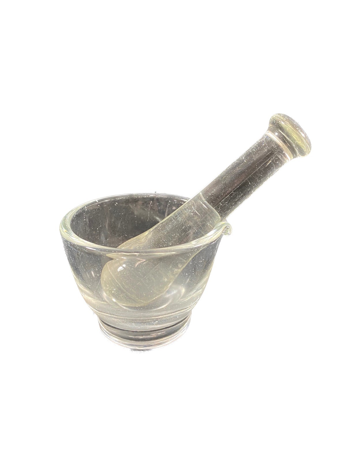 Laboratory Glass 2oz. 82mm OD x 65mm H Mortar 135mm Pestle Set