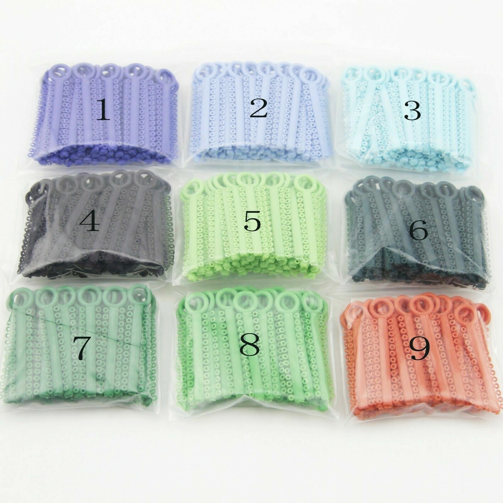 1040 Pcs Dental Orthodontic Elastics Braces Rubber Bands Ligature Ties 36 Color