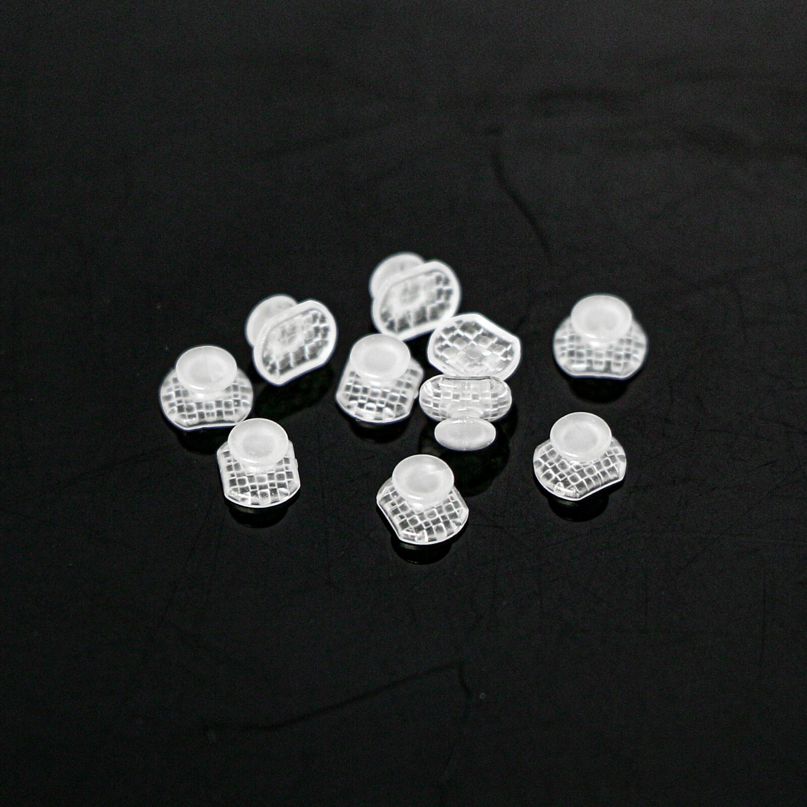 10 Pcs/Pack Dental Ortho Ceramic Clear Lingual Button Bondable Rectangular Base