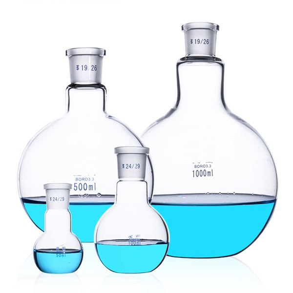 25ml – 1000ml 1-4 Necks Flat Bottom Boiling Flask with Standard Outer Joints ca