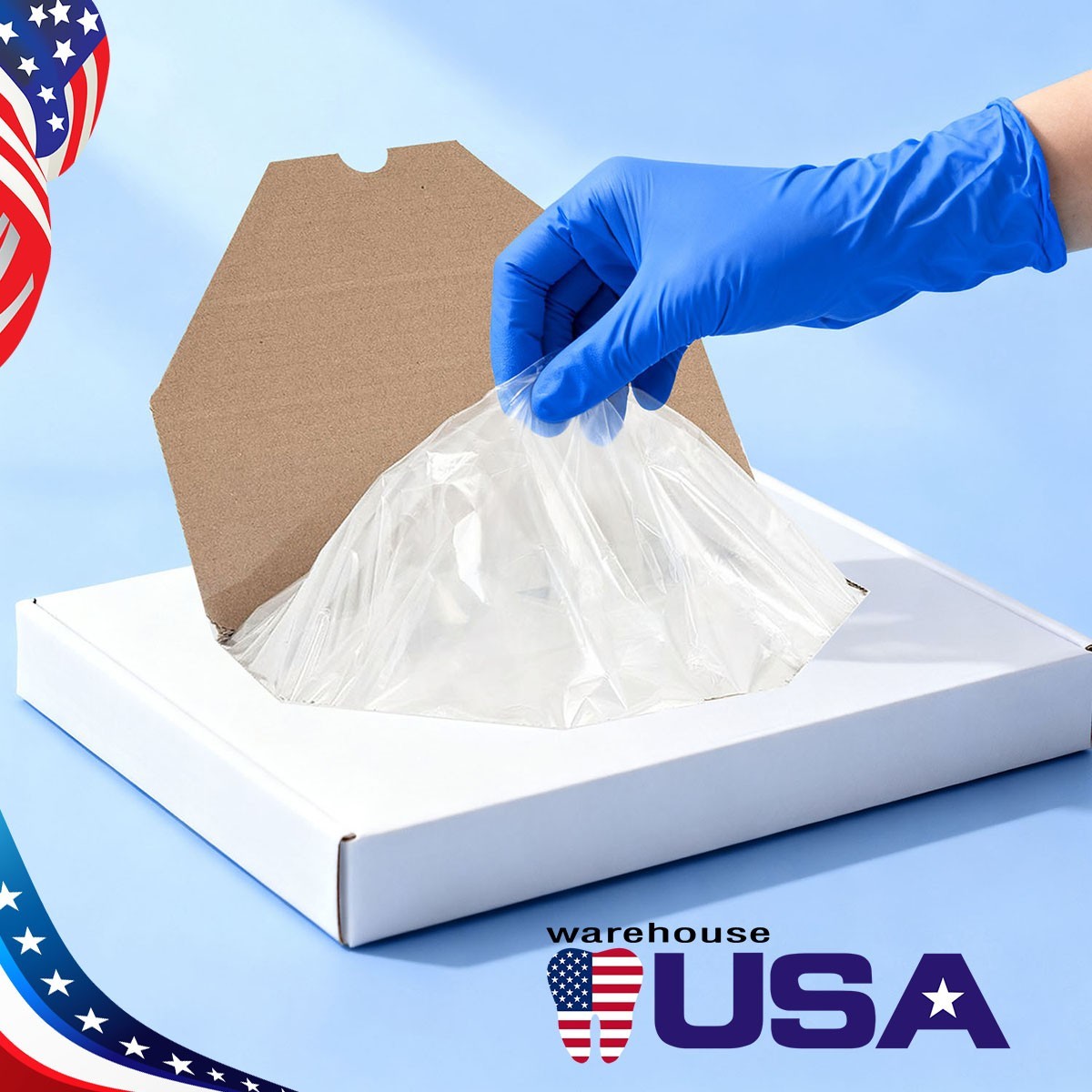 500Pcs/box Dental Tray Covers Disposable Plastic Protective Transparent