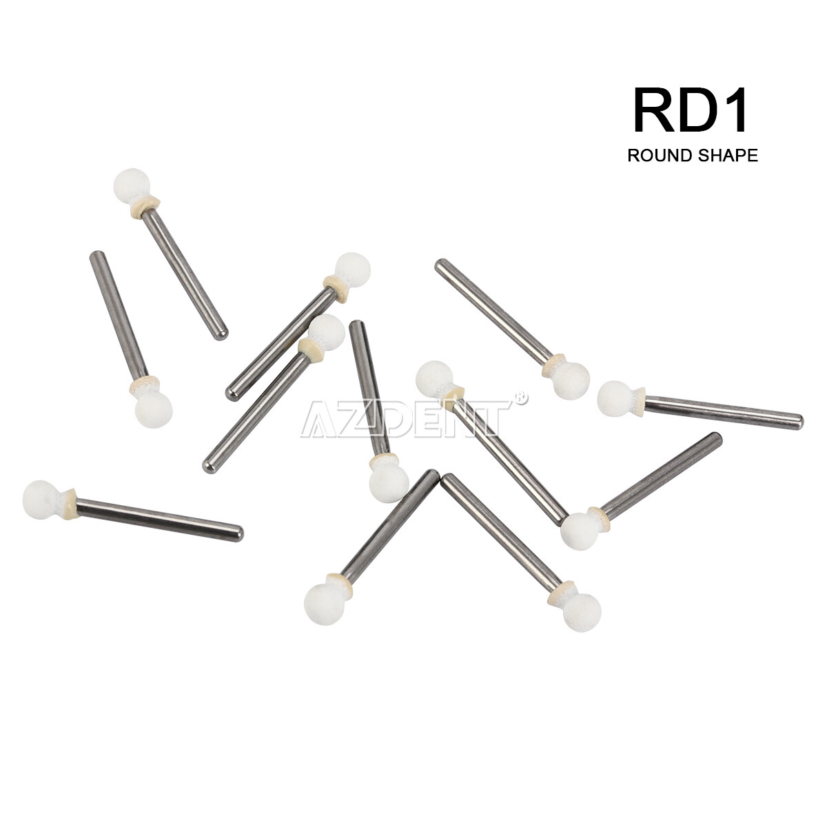 Dental White Polishing Stones Flame Cone Shape FG Burs Arkansas Stone