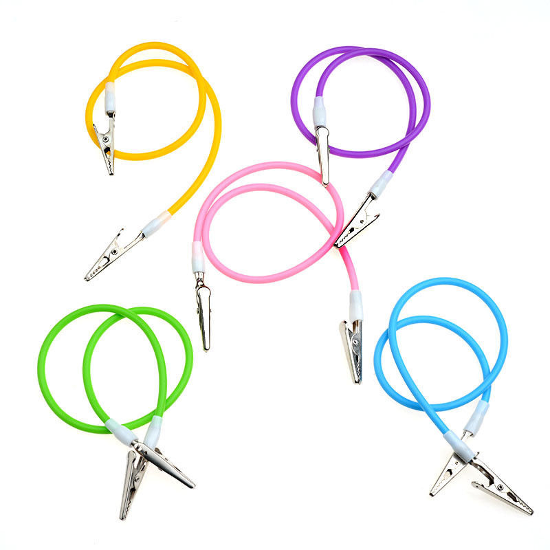 1x Dental Orthodontics Flexible Silicone Bib Clips Cord Napkin Holders 5 Colors