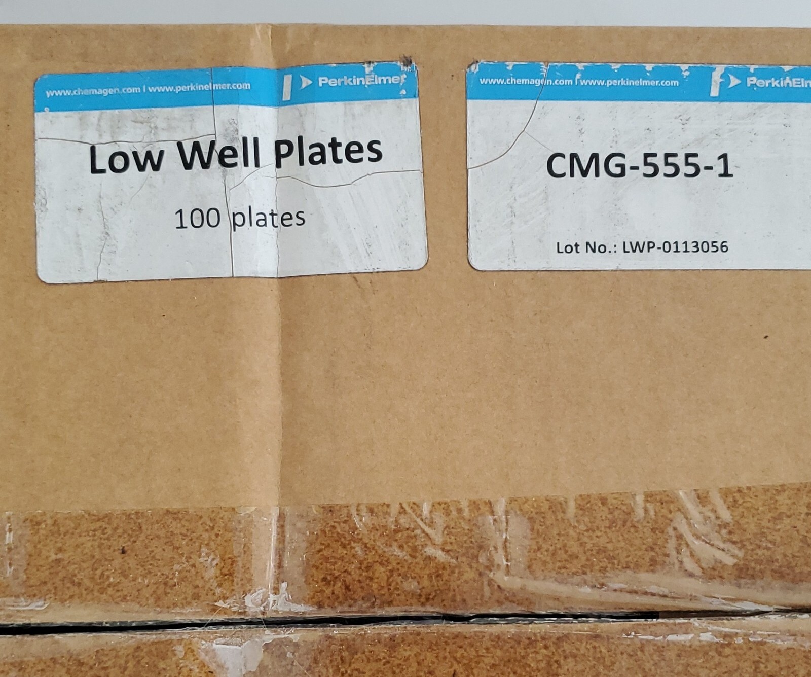 *NEW IN FACTORY BOX* BOX OF 100 Perkin Elmer CMG-555-1 Low Well Plates +Warranty