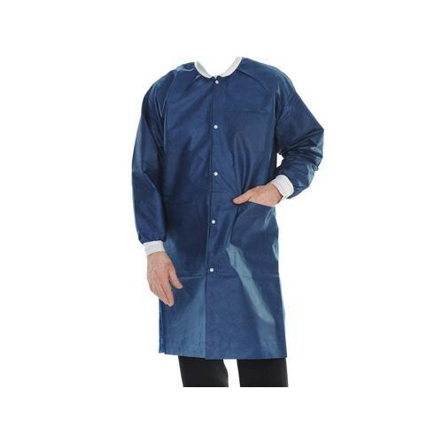 ValuMax 3660TBXS Extra-Safe Lab Coats True Blue Extra Small 10/Pk
