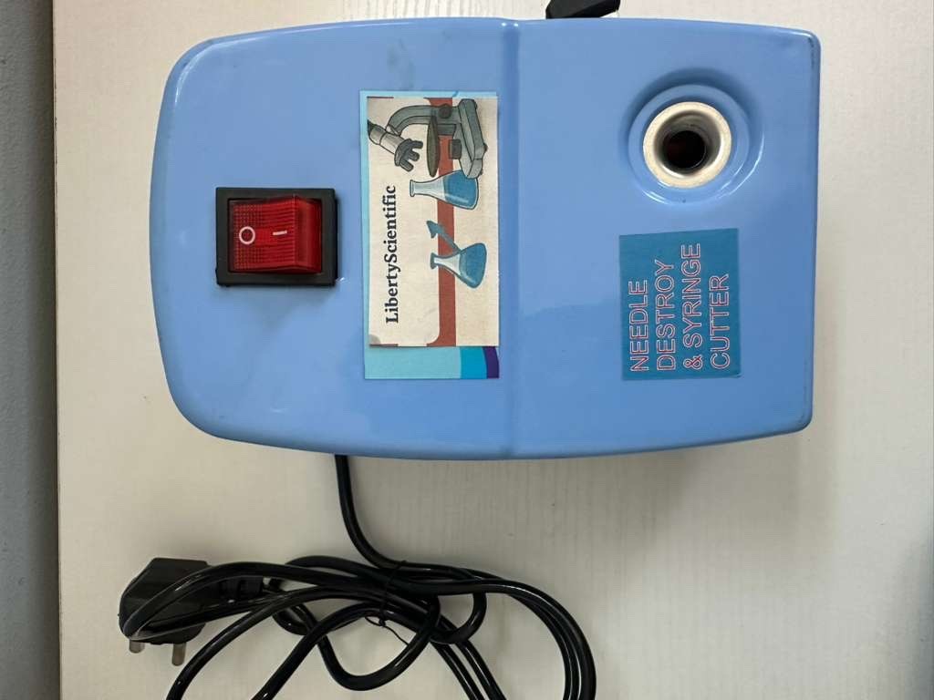 Electric Needle & Syringe Destroyer Cutter Medical Sharps Disposal Machine USA