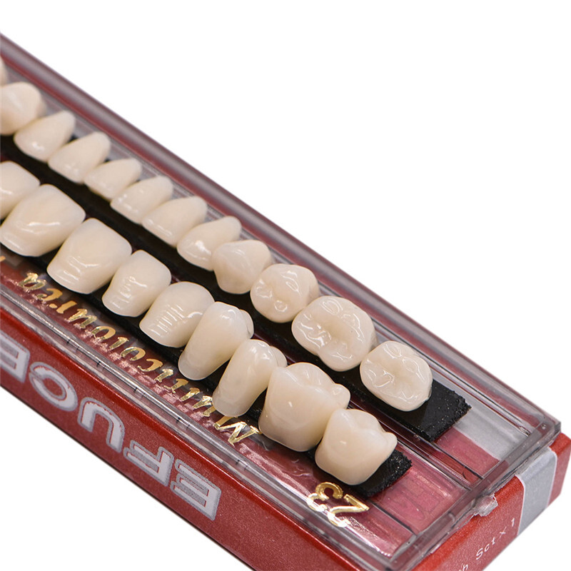 5 Sets Dental Acrylic Resin Denture Shade A2 A3 Upper Lower Full Set False Teeth