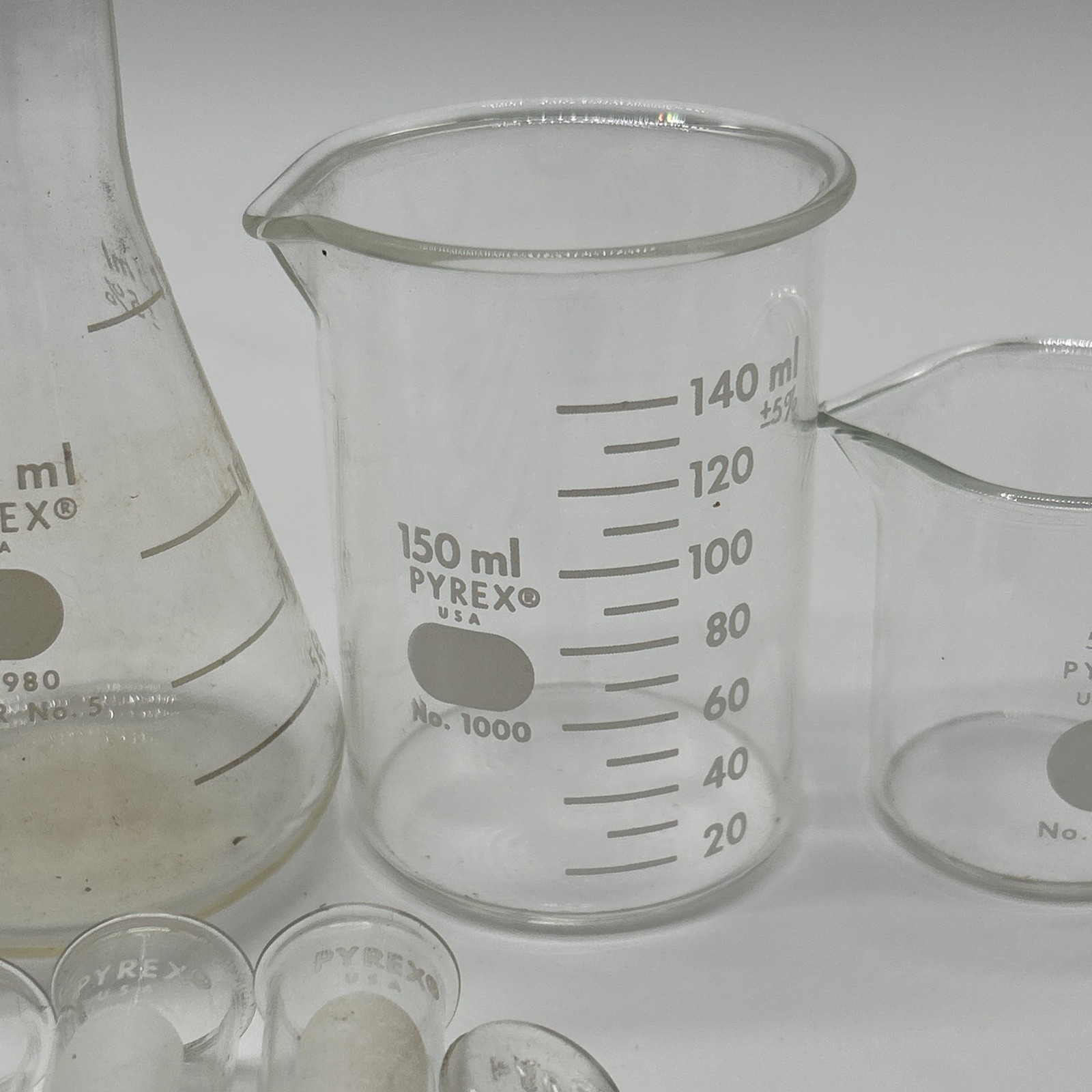 VINTAGE Pyrex USA Glass Laboratory Supplies – Lot of 20 Pieces