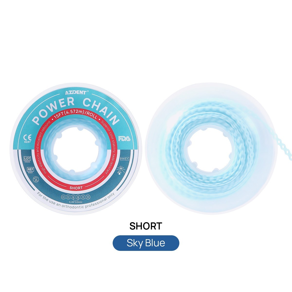 Dental Orthodontic Power Chains Braces Rubber Bands Elastic Short/Long/Closed