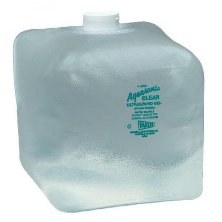Aquasonic Ultrasound Gel 5 liter ECONOPAC Hypoallergenic Water Soluble, 4 Count