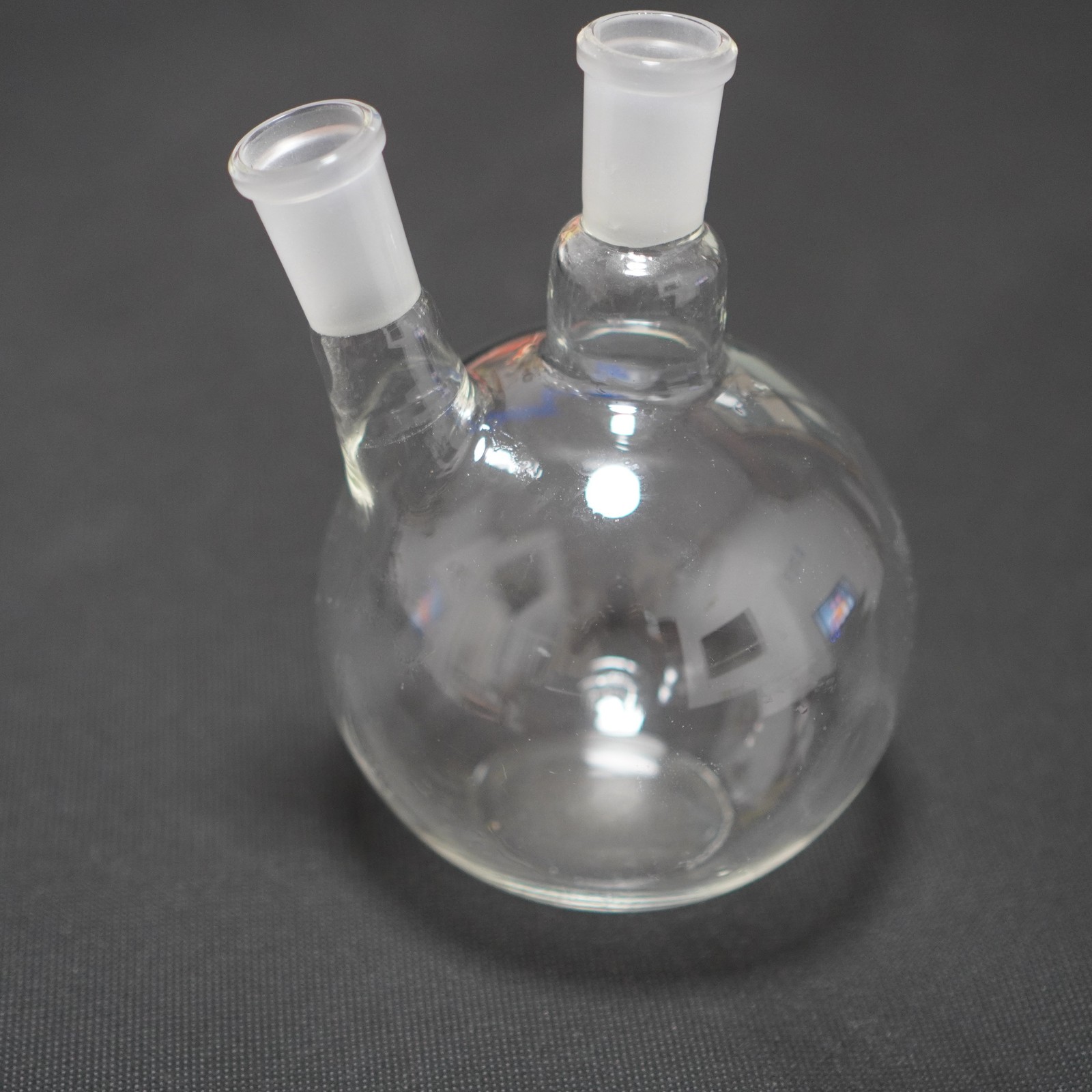 Laboratory glass 2-neck flat bottom flask boil flask boiling flask 24/40