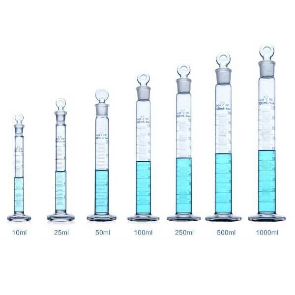 5ml – 1000ml Transparent Measuring Cylinder Graduated Lab Chemistry Glassware