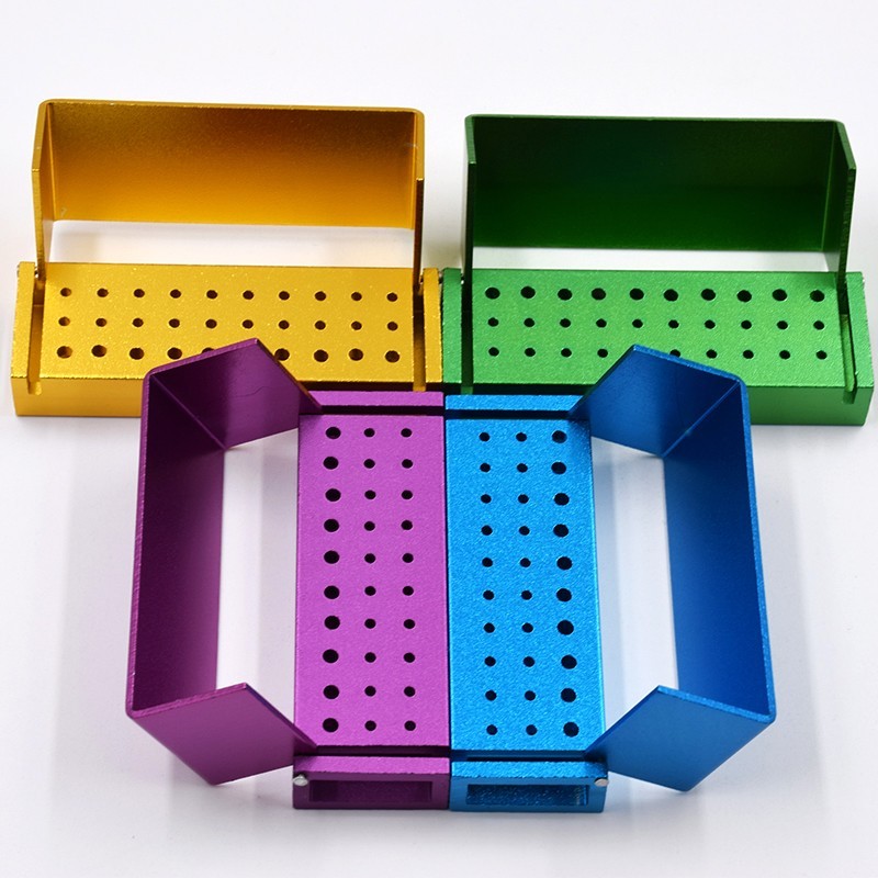 Dental Bur Holder Block Disinfection Box 10/15/16/24/30/56/100/142/152 Holes