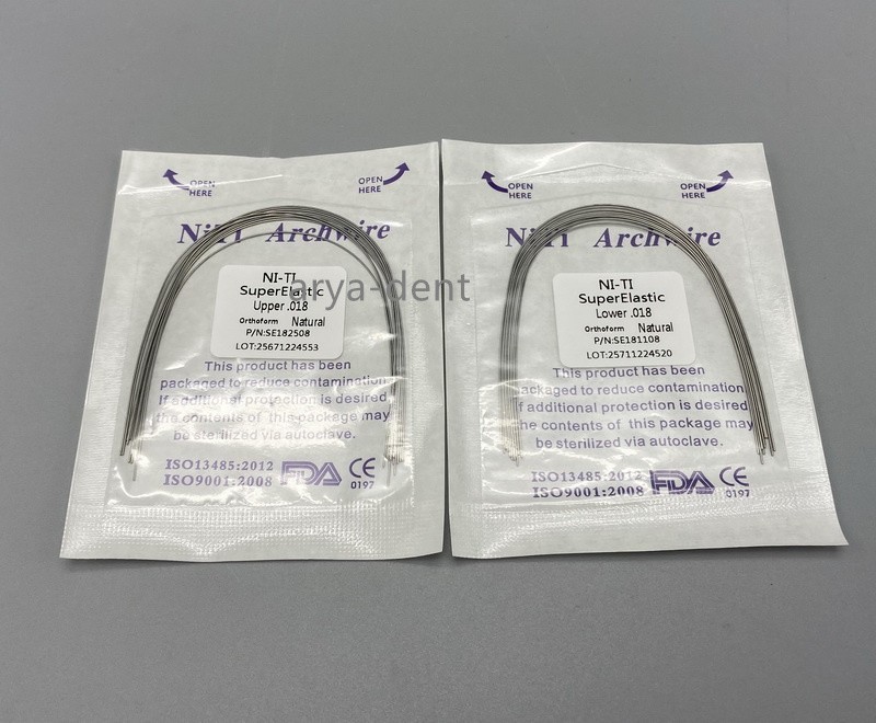 Dental Orthodontic Arch Wire Super Elastic NITI Round Rectangular Natural Form