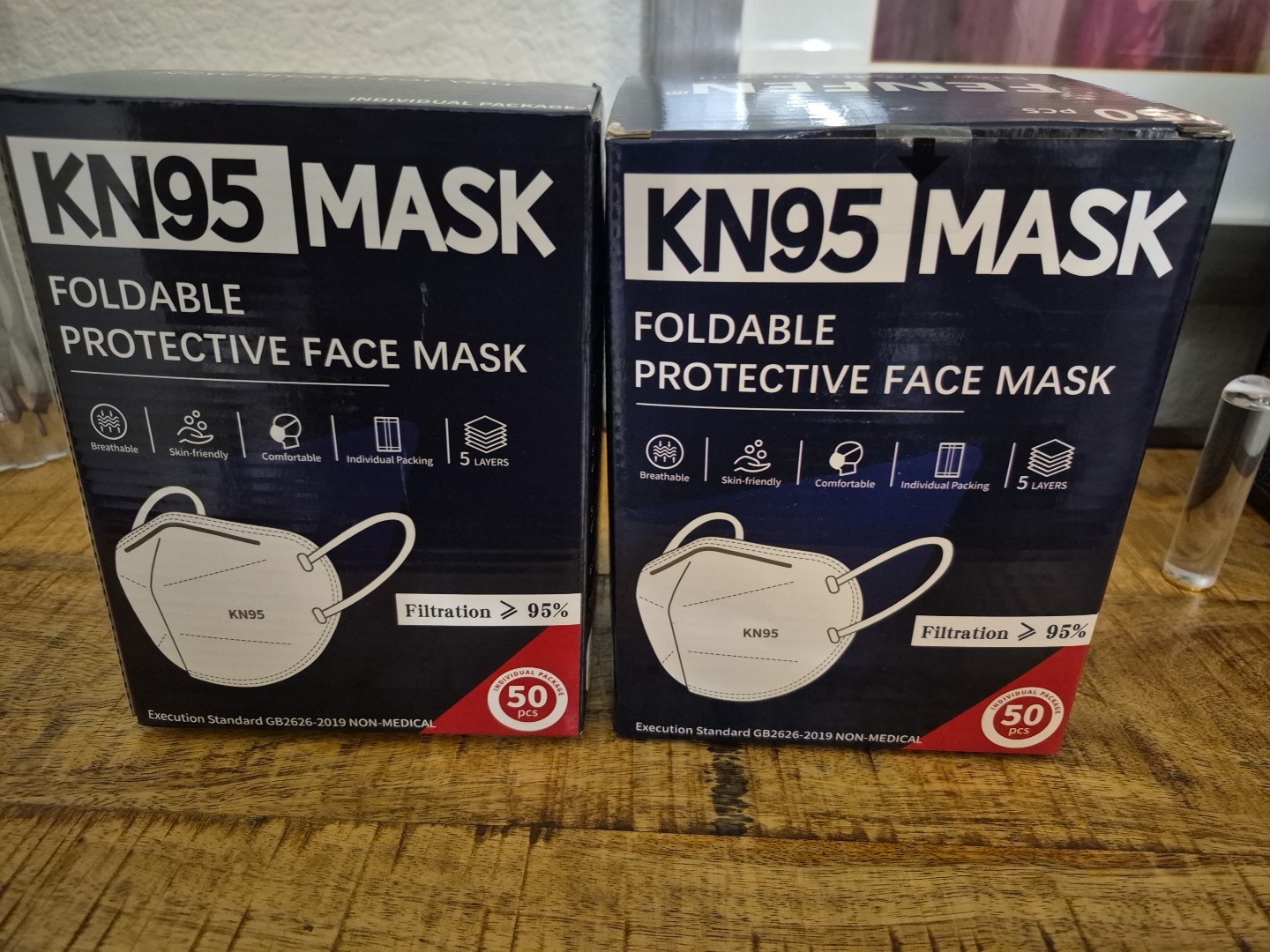 50 Pcs KN95 Protective 5 Layer Face Mask Disposable KN95 Marks Sealed