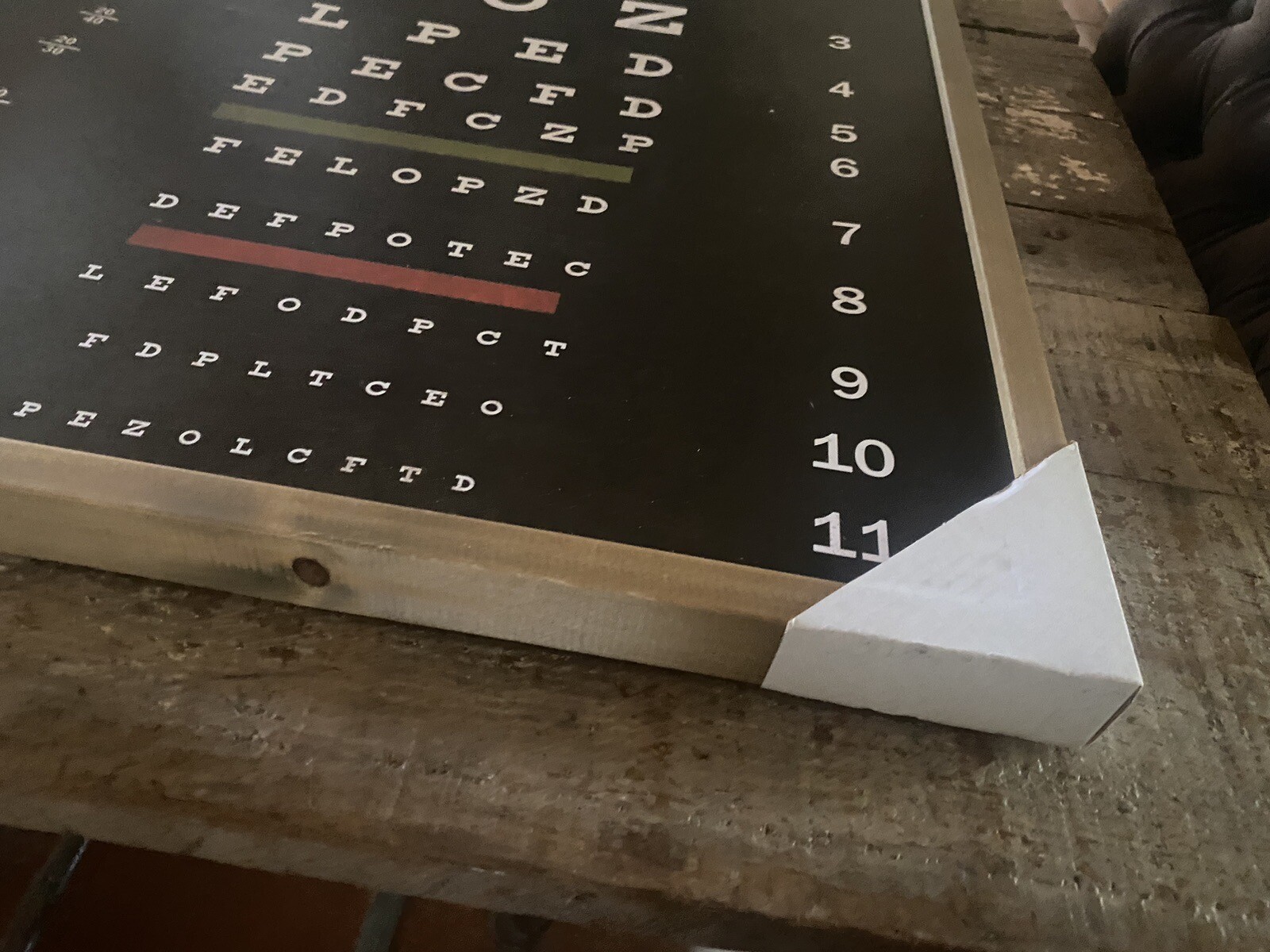 Large New Framed Eye chart Wall Decor Office Nurses MD Fun Unique Art Test Cool