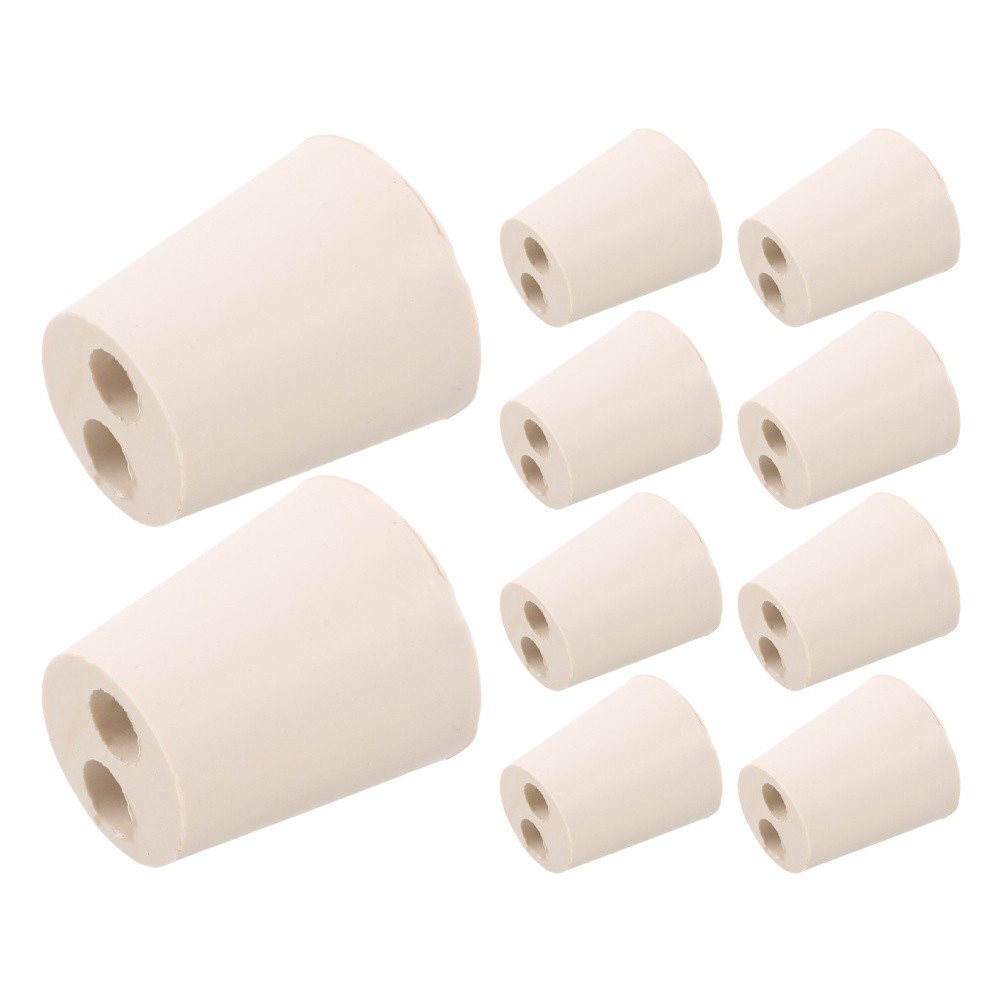 10 Pcs Rubber Experimental Stopper Bung for Test Tube Conical Plugs