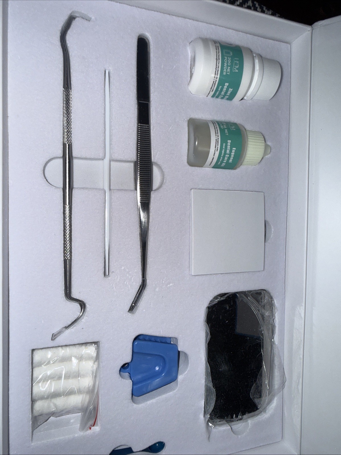 Zinc Oxide Eugenol Dental Cement Kit – Instant Tooth Repair, Cap & Crown Filling