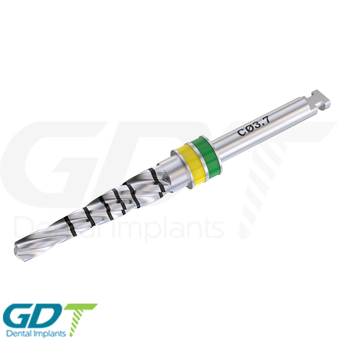 Conical Drill 2.5mm – 3.7mm, External Irri gated, Dental Im plant Sur gical Tool