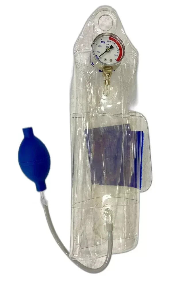Pressure Infusion Bag 1000ml Resuable Transparent , Set of 2 Pieces