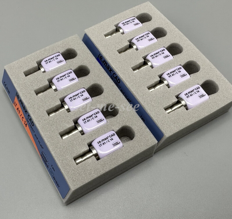 C14 Emax Dental HT/LT A1 A3 Glass Ceramic Lithium Dislicate CAD/CAM Cerec Blocks