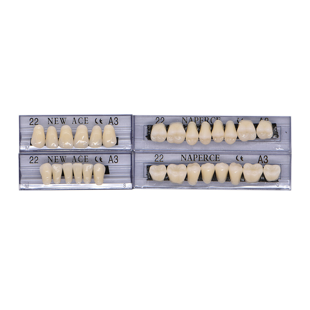 168Pcs Dental Acrylic Resin Denture 22#A3 Full Set Teeth Upper Lower Shade Tooth
